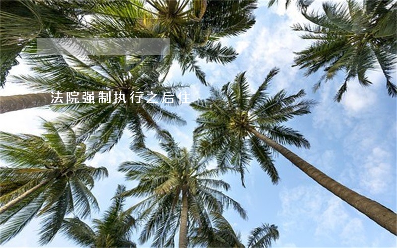 法院强制执行之后住 法院强制执行之后住