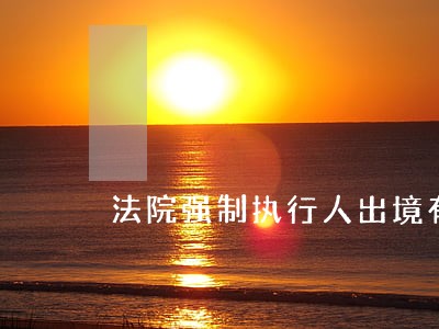 法院强制执行人出境有什么后果 法院强制执行人出境有什么后果