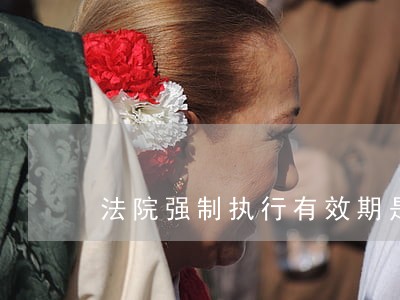 法院强制执行有效期是多少时间