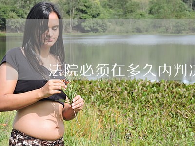 法院必须在多久内判决 法院必须在多久内判决