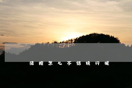 法院怎么不给执行呢 法院怎么不给执行呢