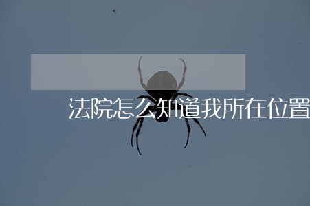 法院怎么知道我所在位置