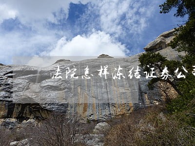 法院怎样冻结证券公司的帐户 法院怎样冻结证券公司的帐户