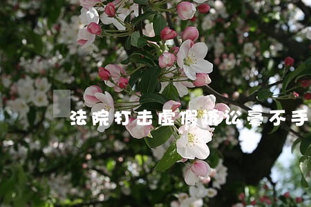 法院打击虚假诉讼毫不手软 法院打击虚假诉讼毫不手软