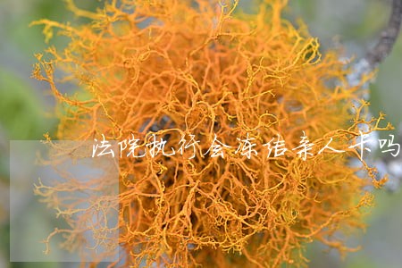 法院执行会冻结亲人卡吗