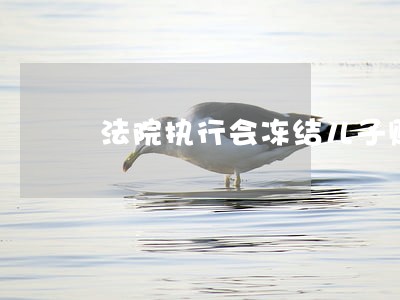 法院执行会冻结儿子账户吗 法院执行会冻结儿子账户吗