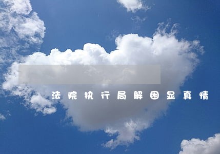 法院执行局解困显真情
