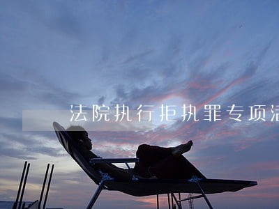法院执行拒执罪专项活动实施方案 法院执行拒执罪专项活动实施方案