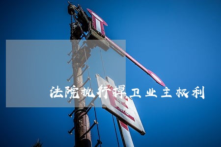 法院执行捍卫业主权利 法院执行捍卫业主权利