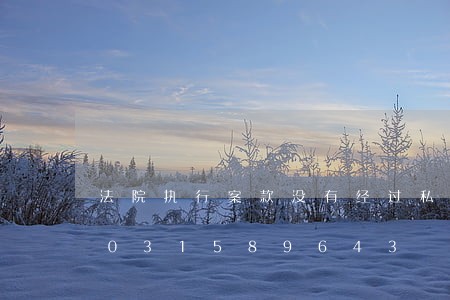 法院执行案款没有经过私下处理/2023031589643 法院执行案款没有经过私下处理/2023031589643