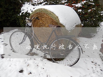 法院执行被告人不去 法院执行被告人不去