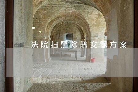 法院扫黑除恶安保方案