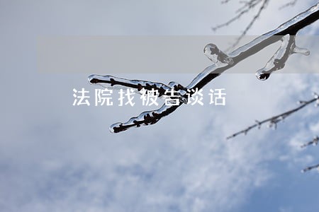 法院找被告谈话 法院找被告谈话