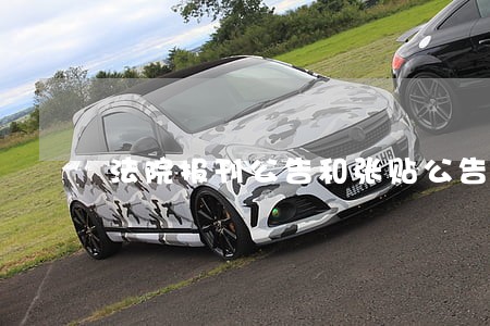 法院报刊公告和张贴公告 法院报刊公告和张贴公告
