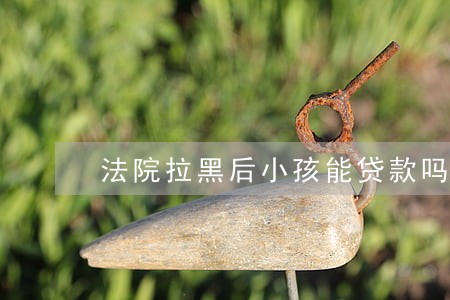 法院拉黑后小孩能贷款吗