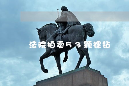法院拍卖53颗裸钻 法院拍卖53颗裸钻