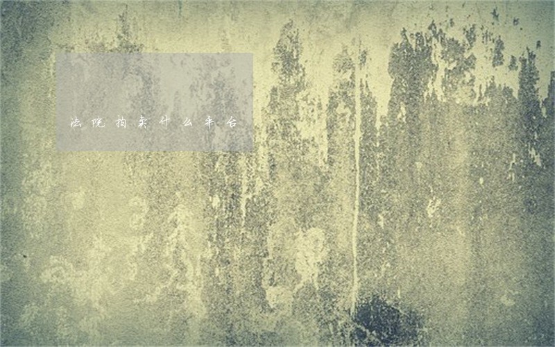 法院拍卖什么平台 法院拍卖什么平台
