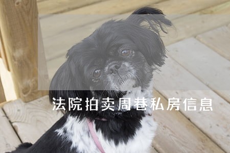 法院拍卖周巷私房信息 法院拍卖周巷私房信息