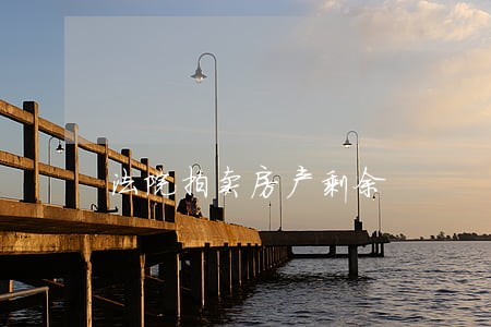 法院拍卖房产剩余