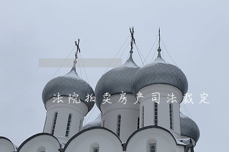 法院拍卖房产司法裁定 法院拍卖房产司法裁定