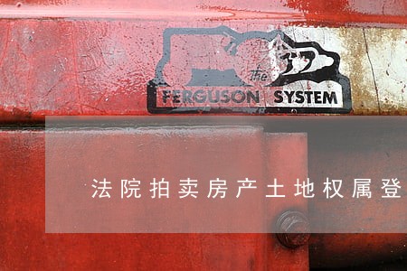 法院拍卖房产土地权属登记 法院拍卖房产土地权属登记