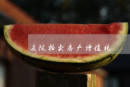 法院拍卖房产增值税 法院拍卖房产增值税