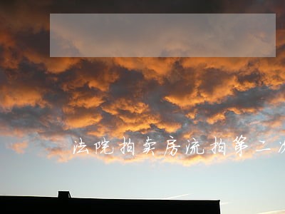 法院拍卖房流拍第二次