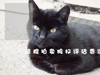 法院拍卖股权评估费谁垫付 法院拍卖股权评估费谁垫付