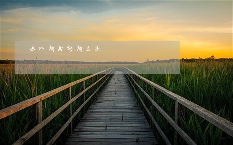 法院拍卖能拍立次 法院拍卖能拍立次