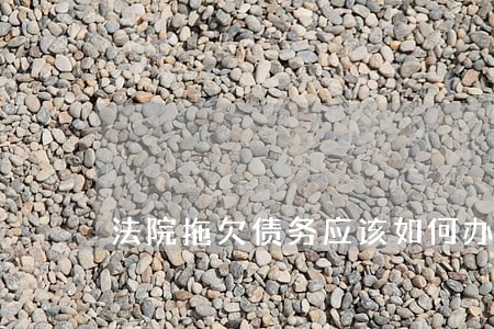 法院拖欠债务应该如何办 法院拖欠债务应该如何办