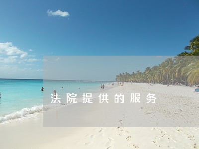 法院提供的服务