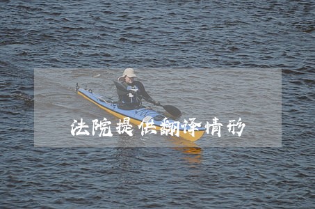法院提供翻译情形 法院提供翻译情形