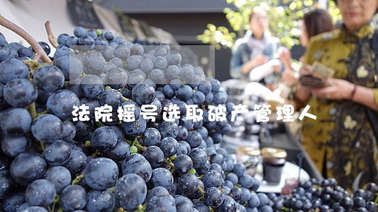 法院摇号选取破产管理人