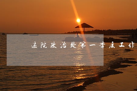 法院政治处第一季度工作汇报 法院政治处第一季度工作汇报
