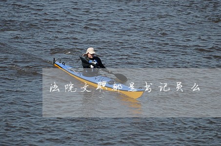 法院文职都是书记员么 法院文职都是书记员么