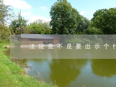 法院是不是要出示个什么 法院是不是要出示个什么