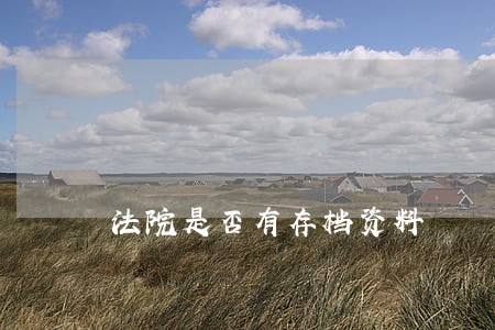 法院是否有存档资料 法院是否有存档资料