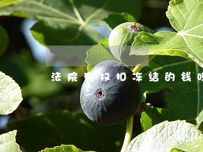 法院有权扣冻结的钱吗 法院有权扣冻结的钱吗