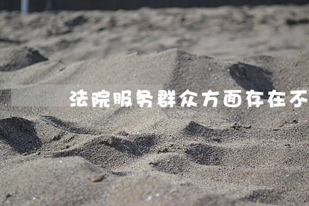 法院服务群众方面存在不足 法院服务群众方面存在不足