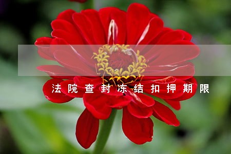 法院查封冻结扣押期限 法院查封冻结扣押期限