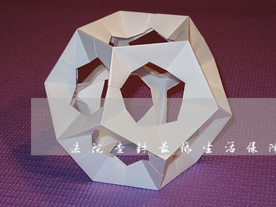 法院查封最低生活保障 法院查封最低生活保障