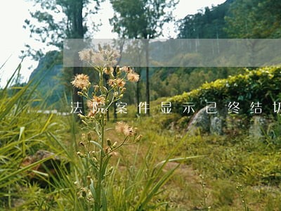 法院案件显示已终结切么意思 法院案件显示已终结切么意思