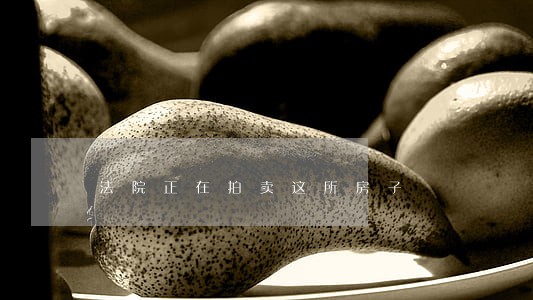法院正在拍卖这所房子 法院正在拍卖这所房子