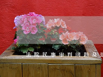 法院民事审判问题及建议 法院民事审判问题及建议