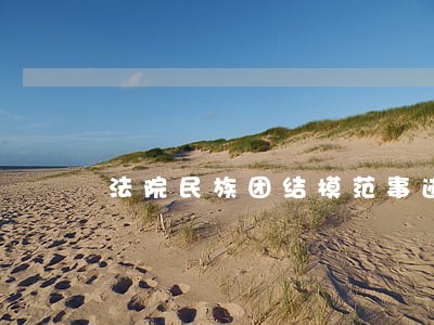 法院民族团结模范事迹材料 法院民族团结模范事迹材料