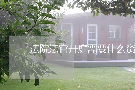 法院法官开庭需要什么资格 法院法官开庭需要什么资格