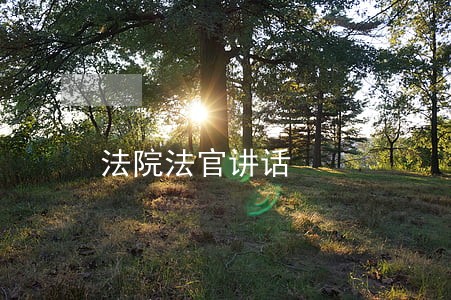 法院法官讲话 法院法官讲话