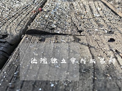 法院独立审判权答辩 法院独立审判权答辩