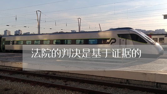 法院的判决是基于证据的