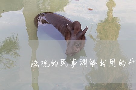 法院的民事调解书用的什么字体